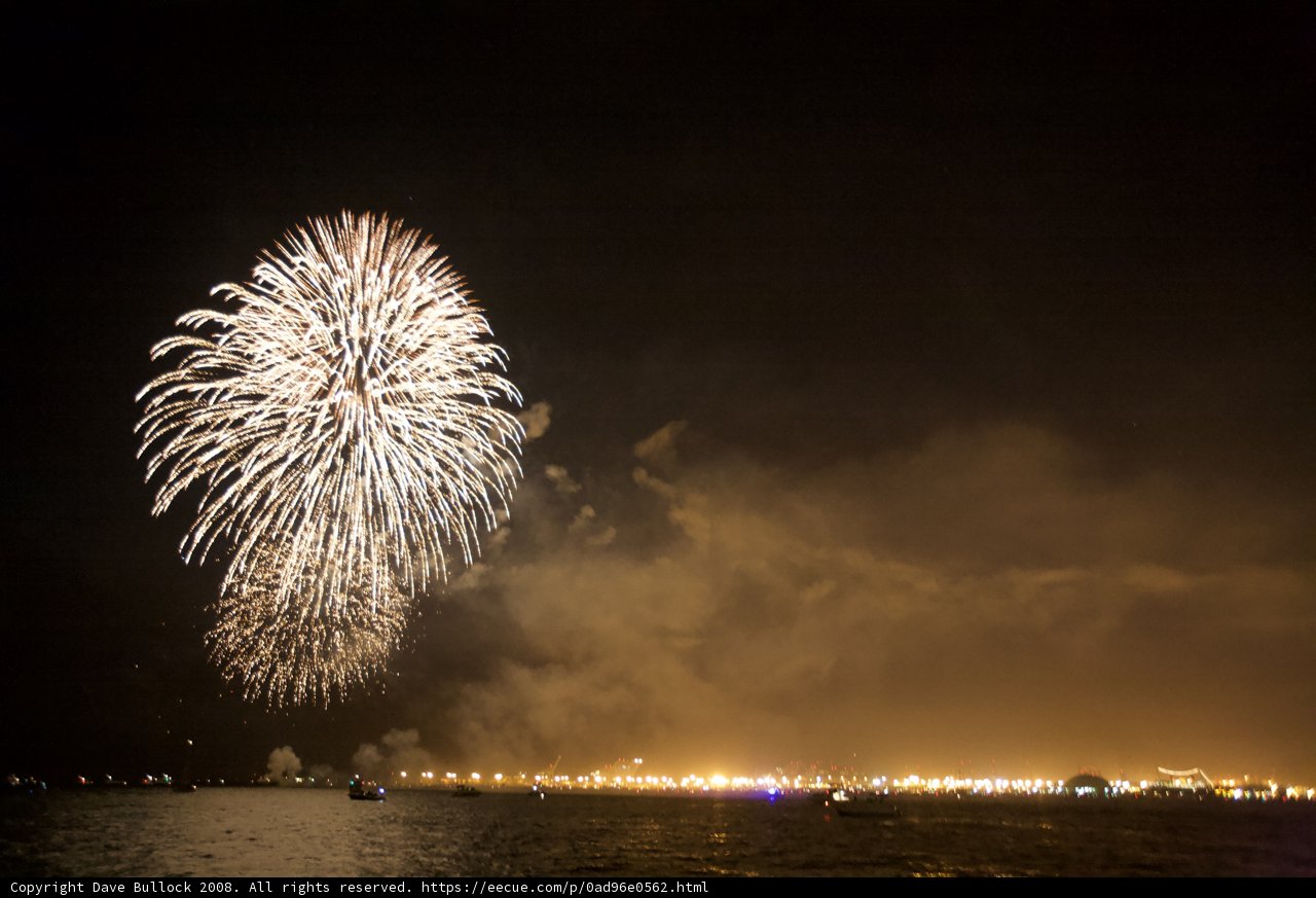 Spectacular Fireworks Reflection