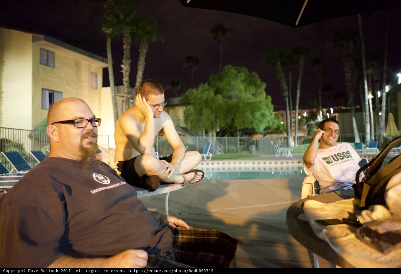 Nighttime Chill by the Pool