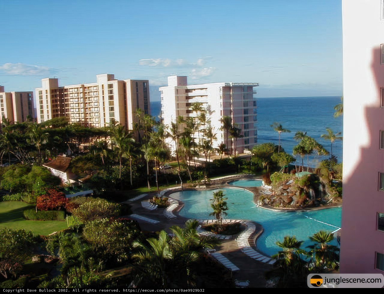 Ocean View from Condo Balcony at Hawaii Resort