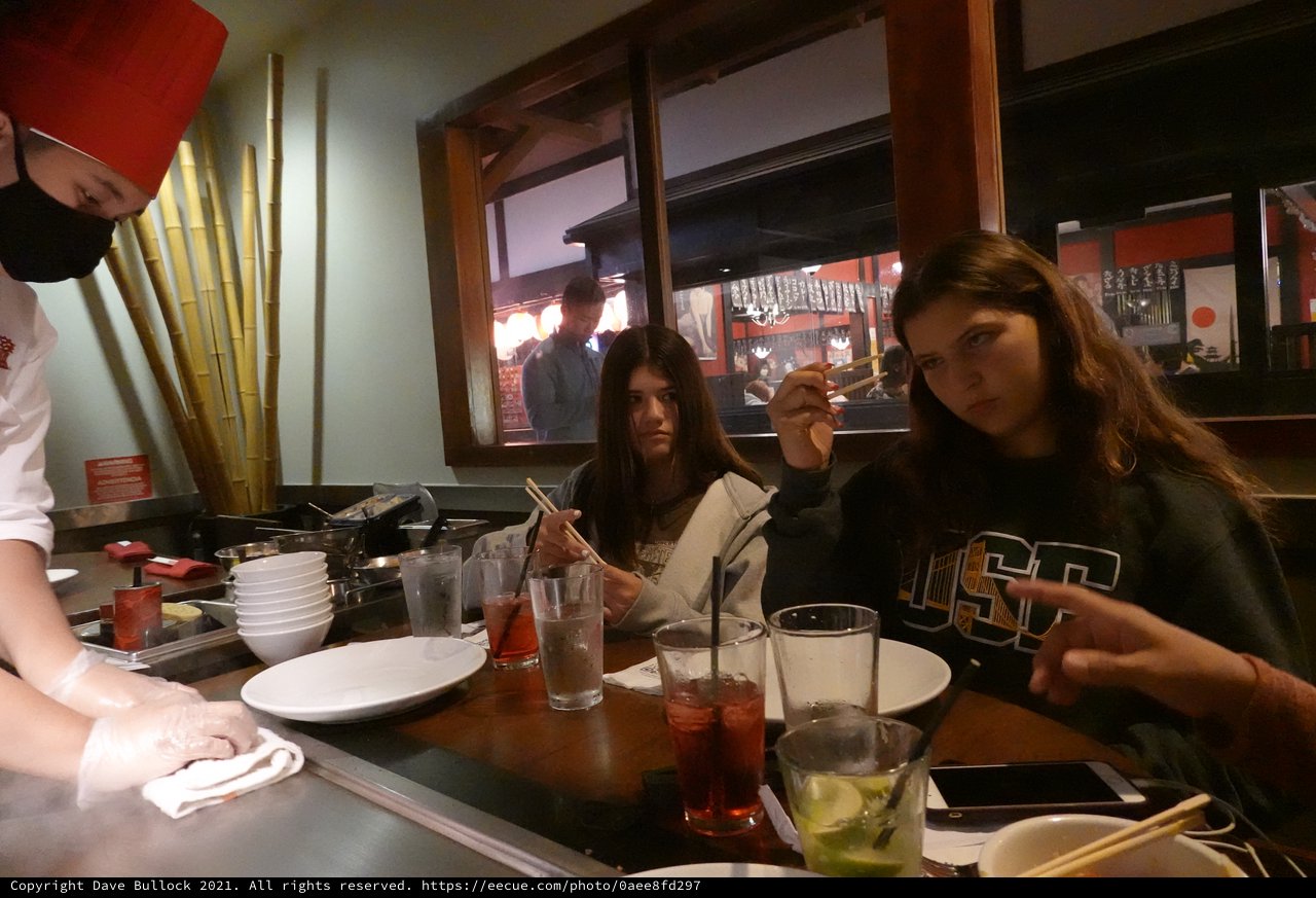Friends Dining at Japanese Restaurant