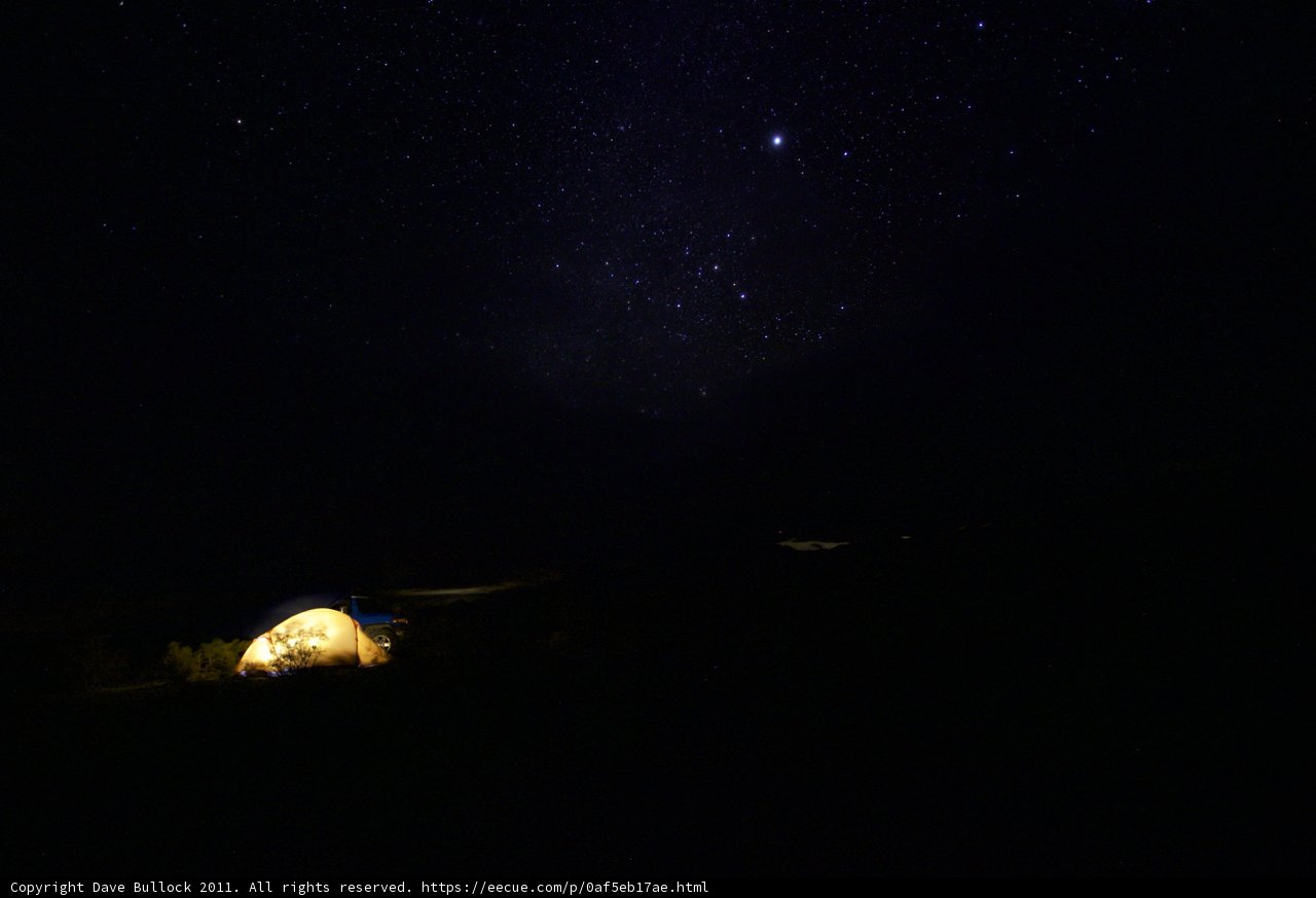 Night Camping Under the Starry Sky