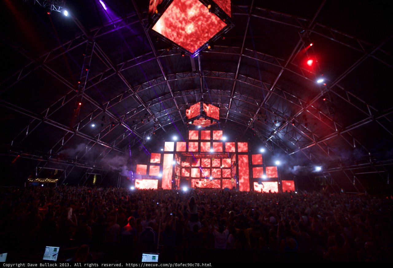 Red Spotlight on Coachella Stage