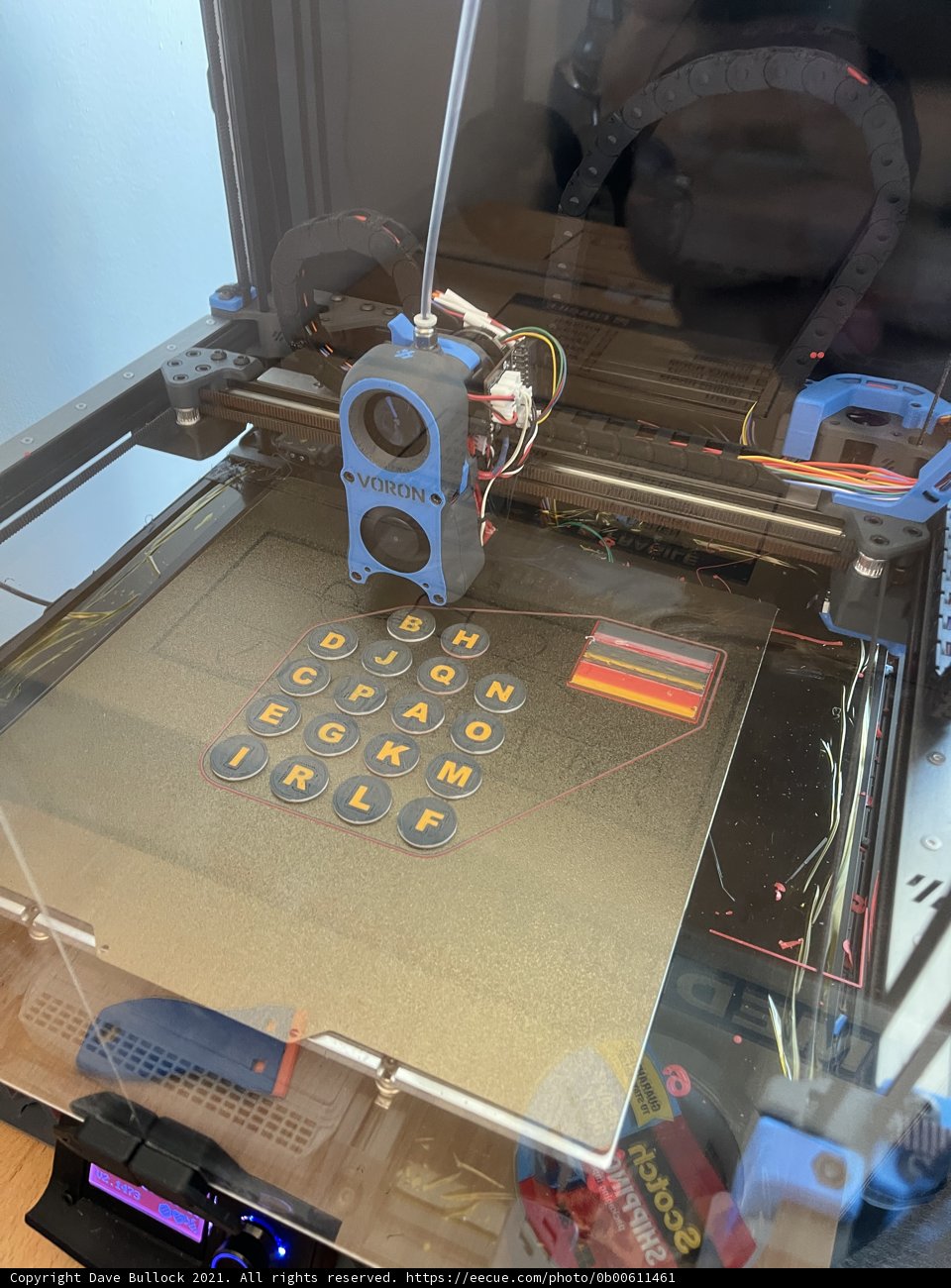 3D Printed Object on Computer Table