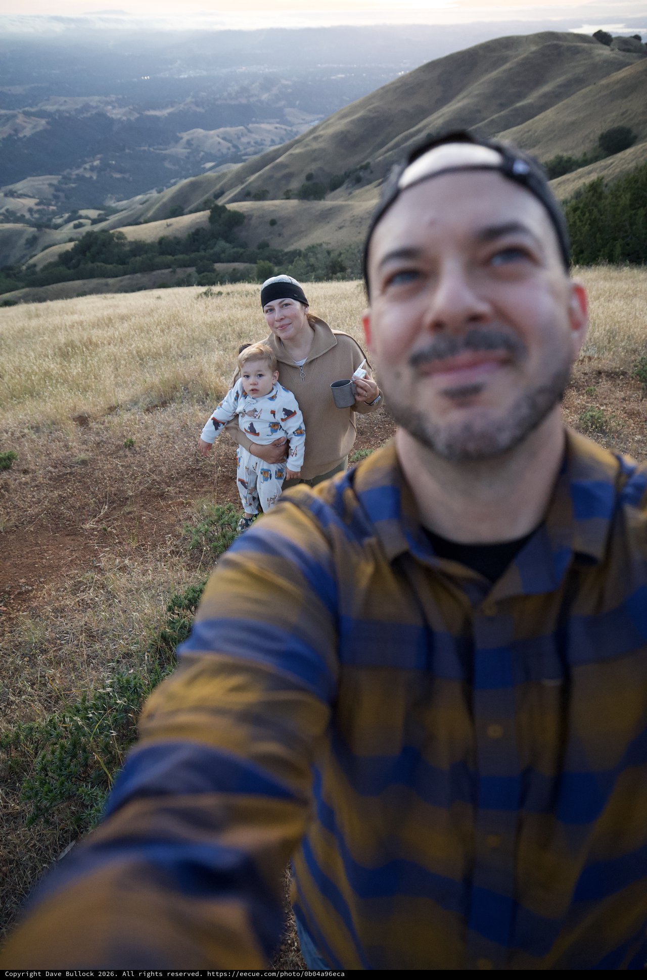 Family Selfie at Golden Hour on Mt. Diablo