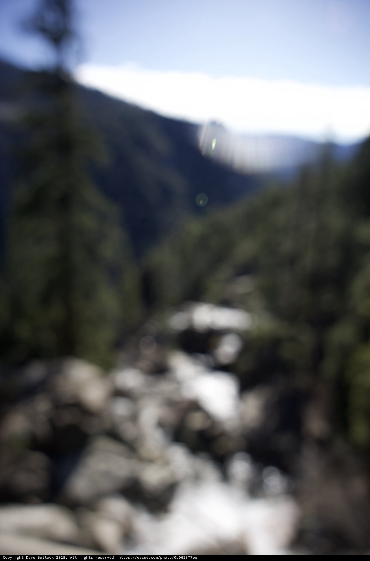 Mountain Stream Through Rocky Valley in Yosemite