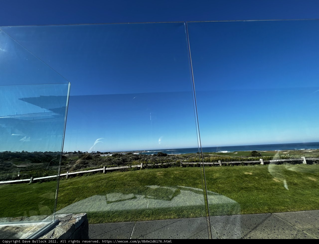 Ocean View through Glass Wall