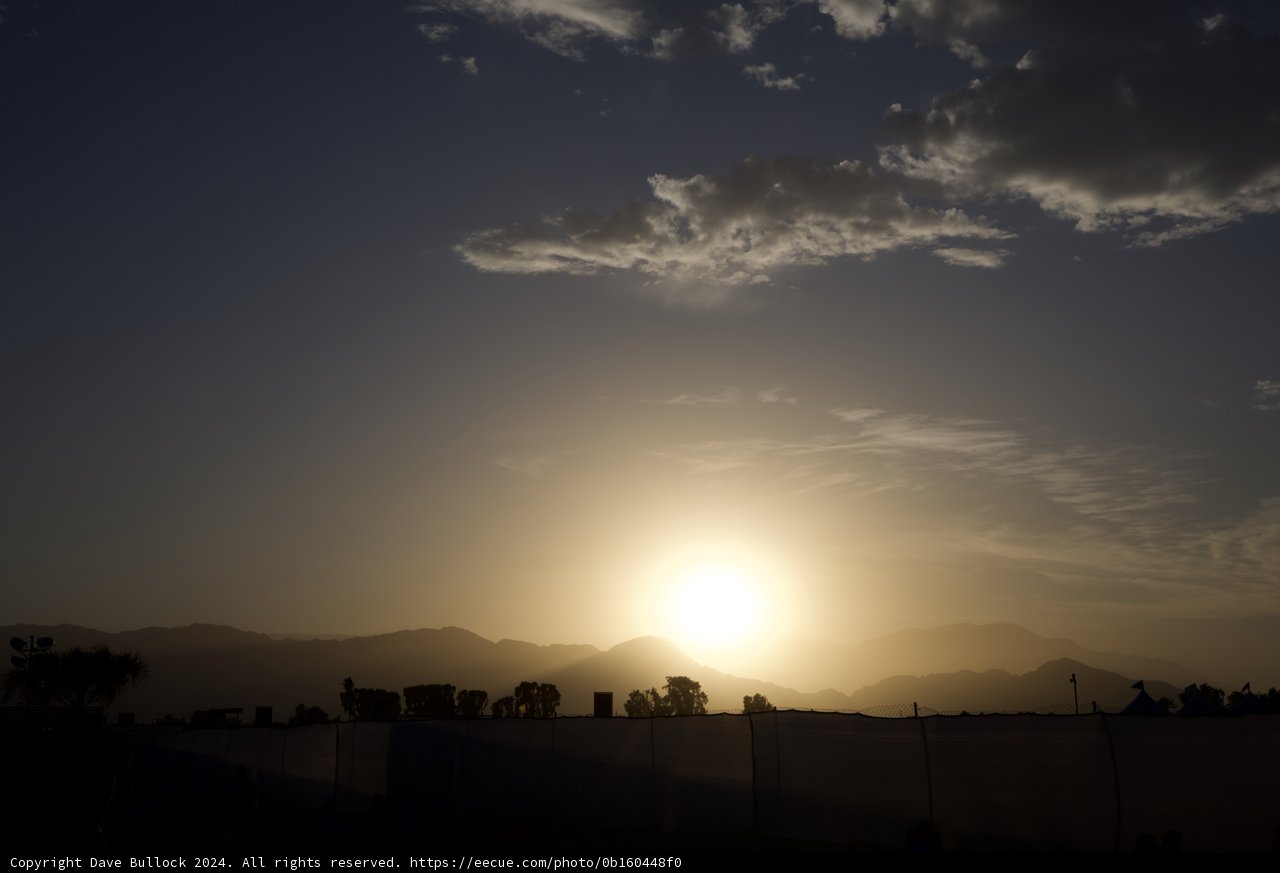 Dusk at Coachella - Silhouettes and Sunsets