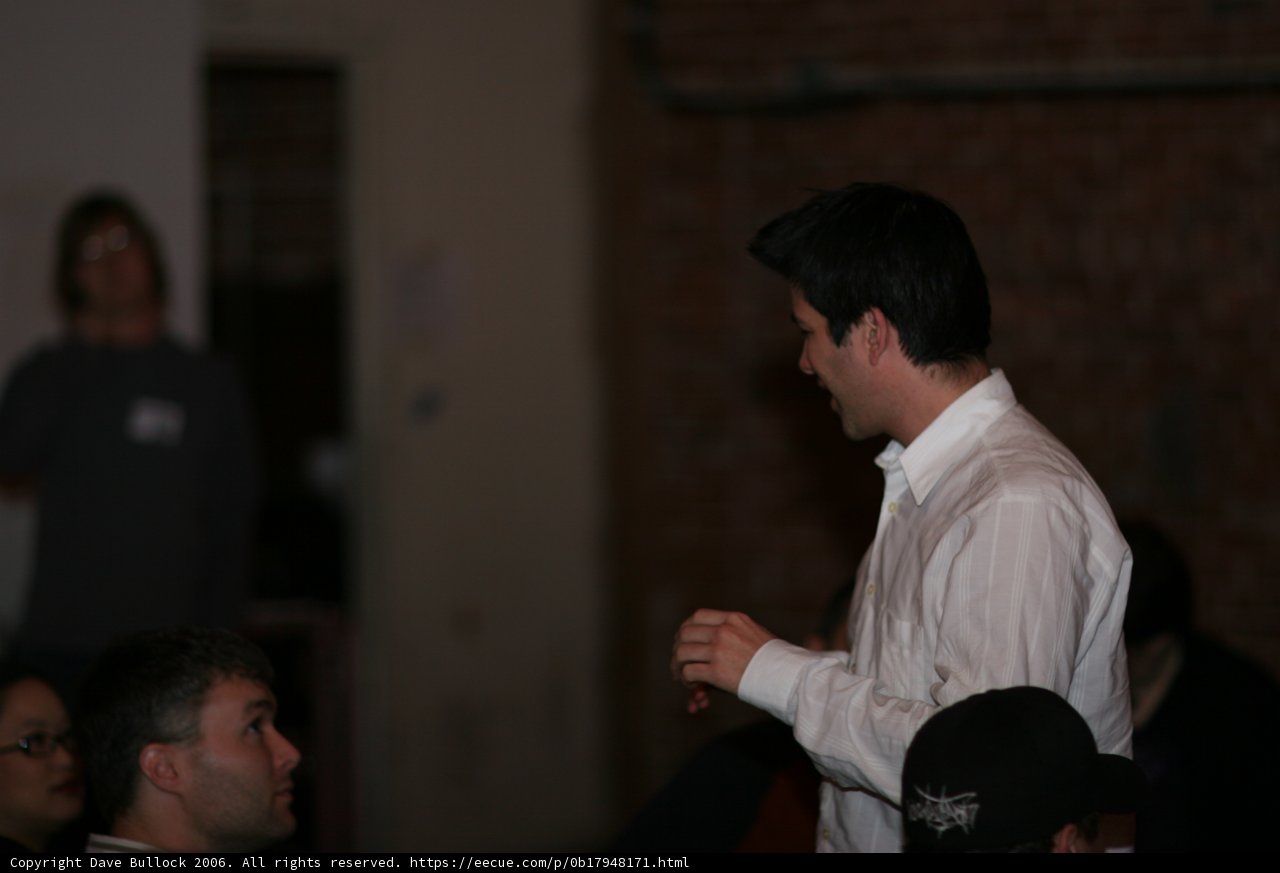 Businessman Addressing a Crowd