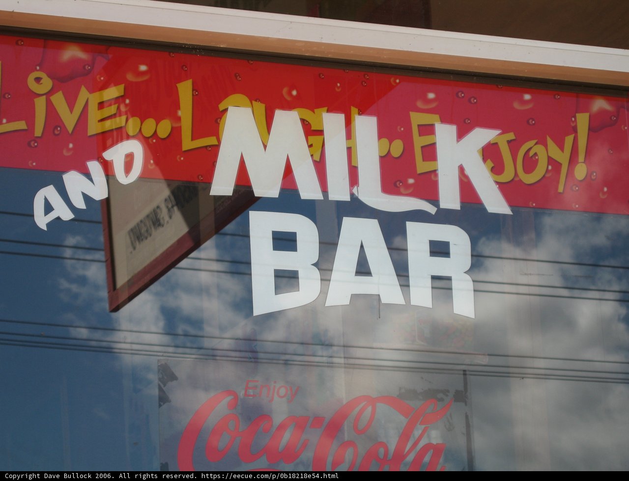 Milk Bar Window Advertisement
