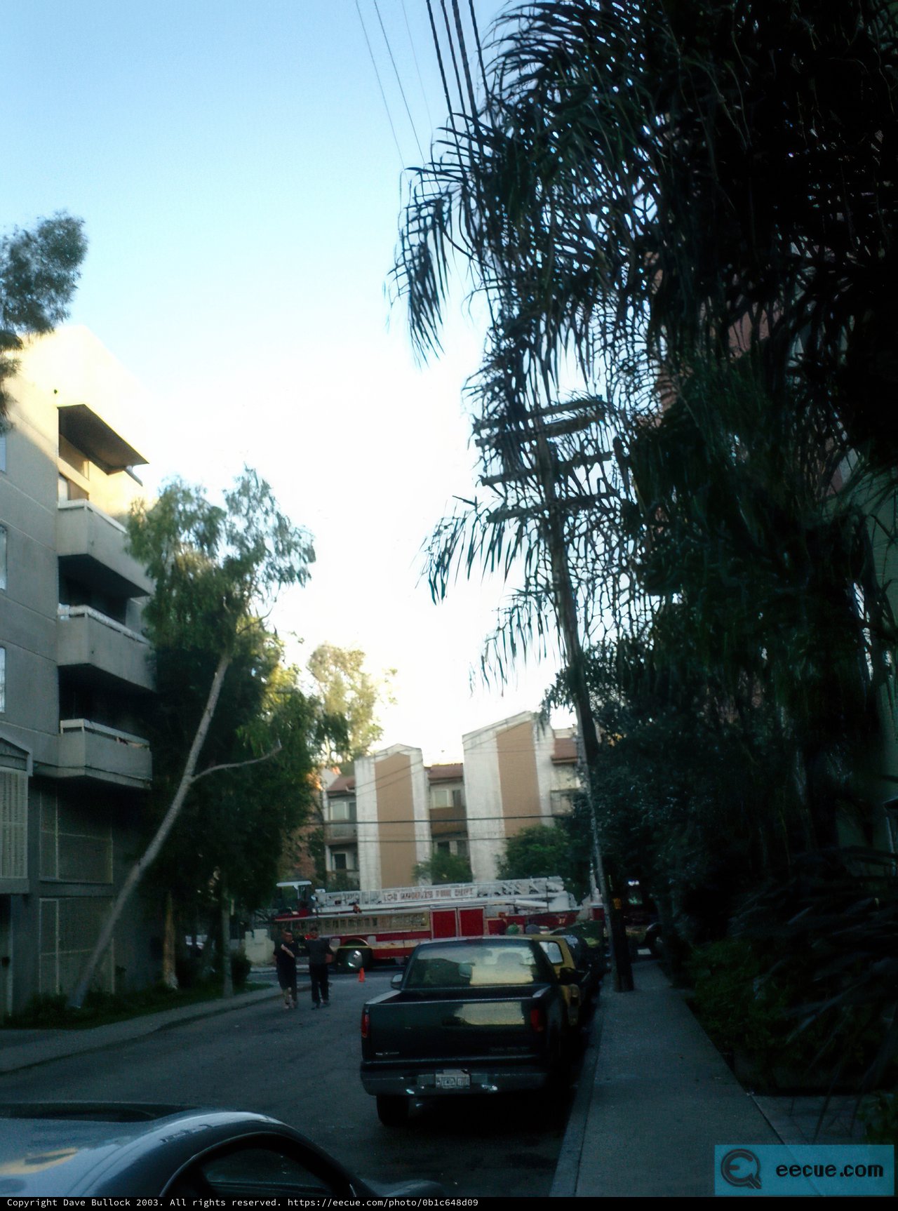 Fire Truck Parked in front of Condo Building