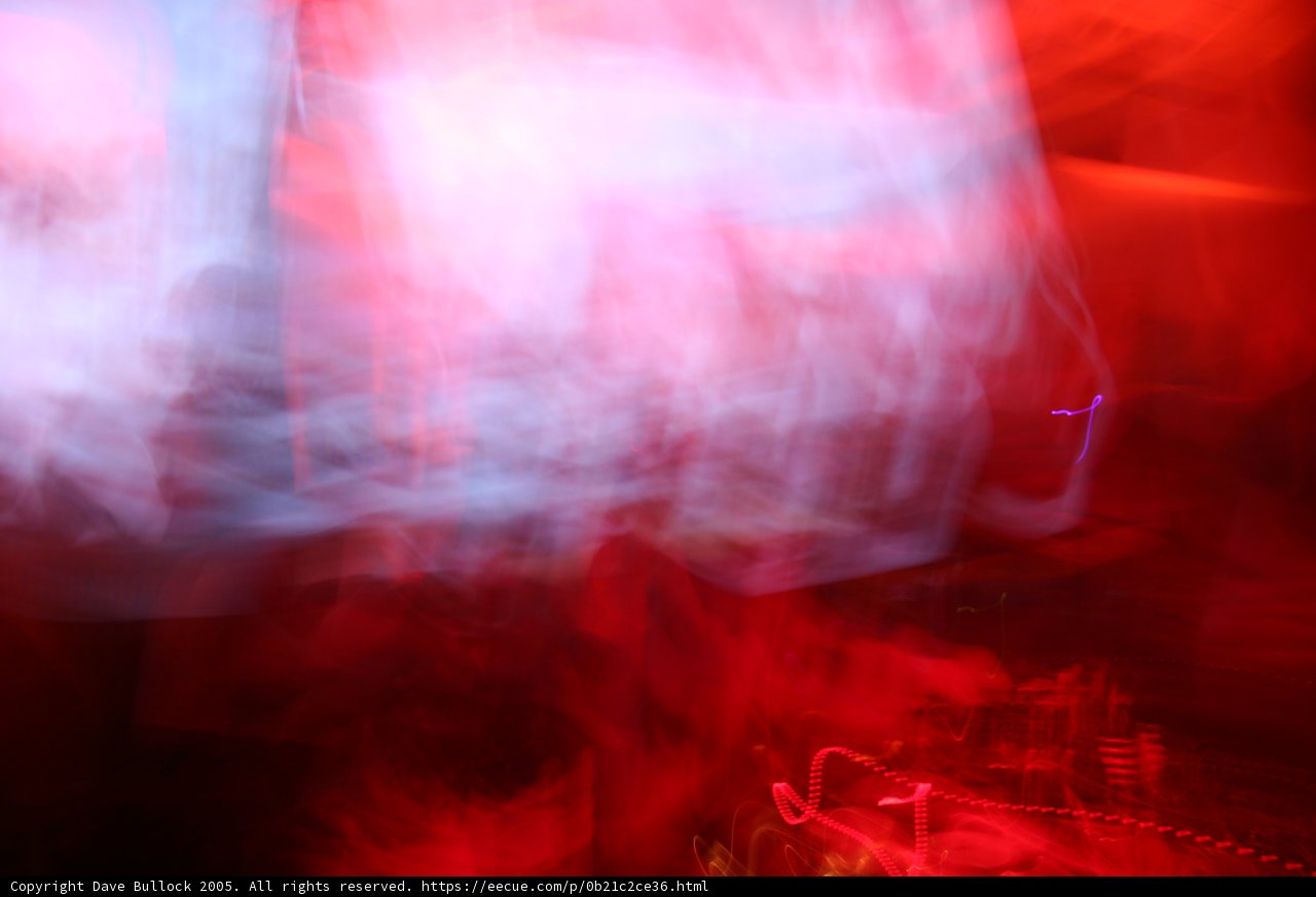 Blurred Spotlights on a Crowd