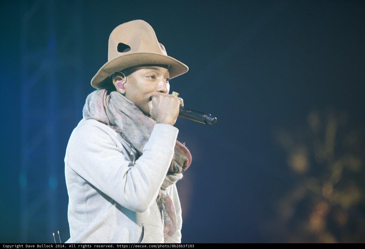 Pharrell Williams Rocks the Cowboy Hat at Coachella 2014