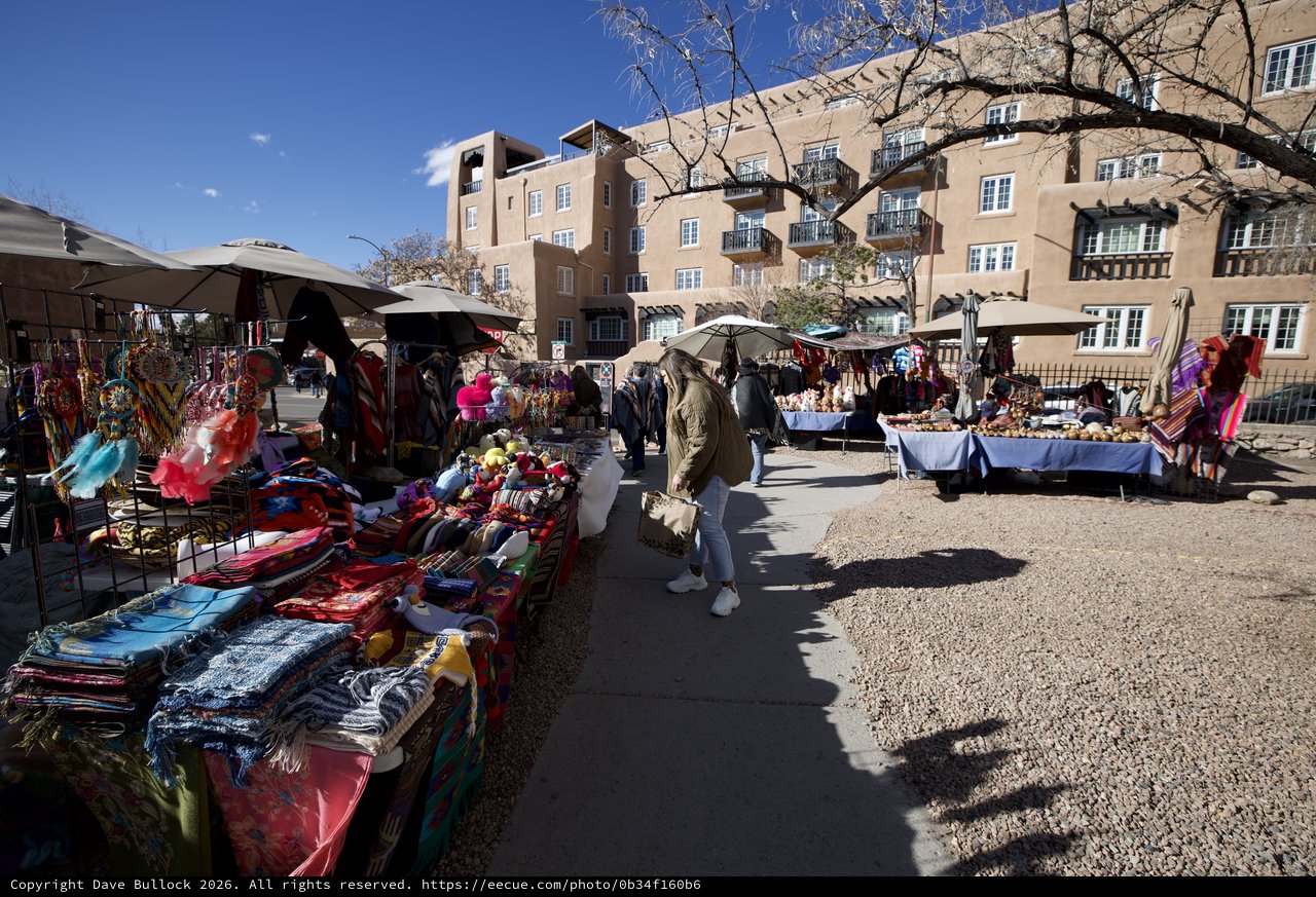 Vibrant Open-Air Market in Historic Santa Fe Plaza