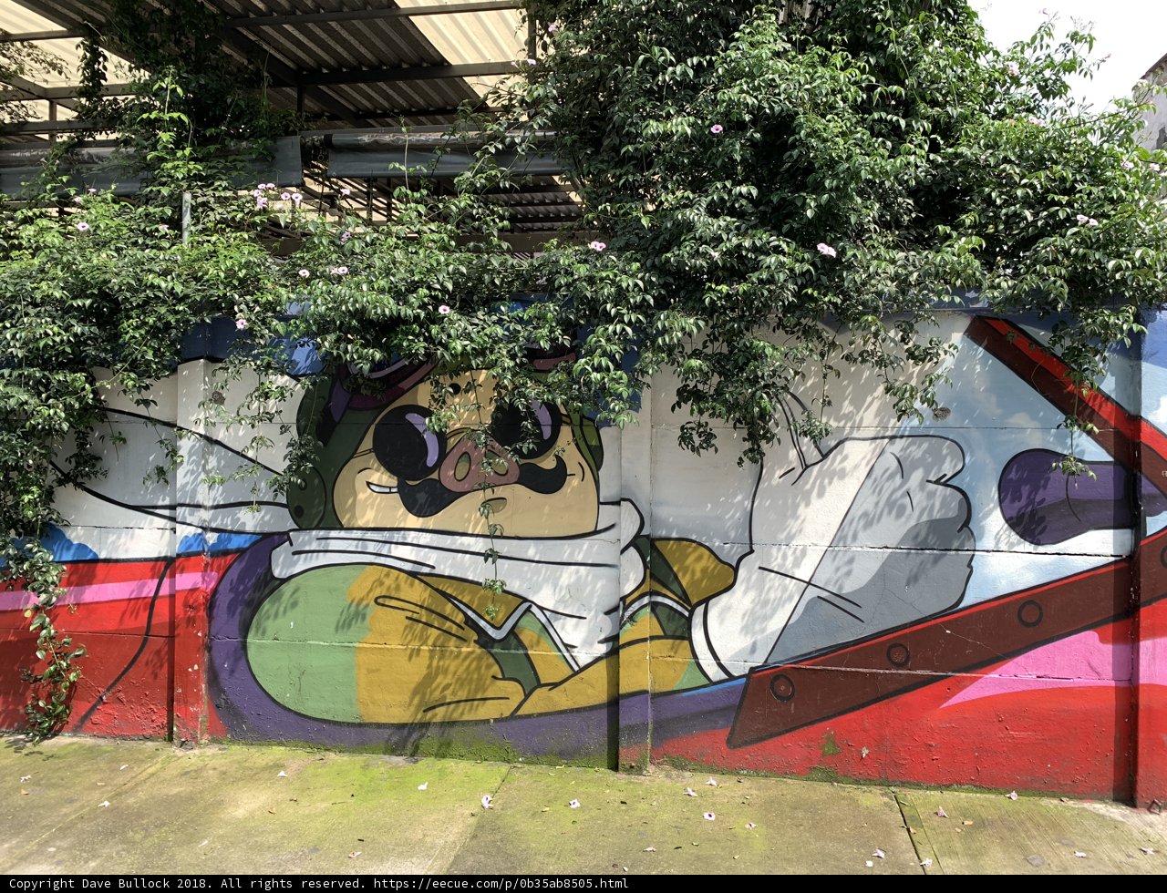 Cartoon Character Mural Adds Color to Cityscape