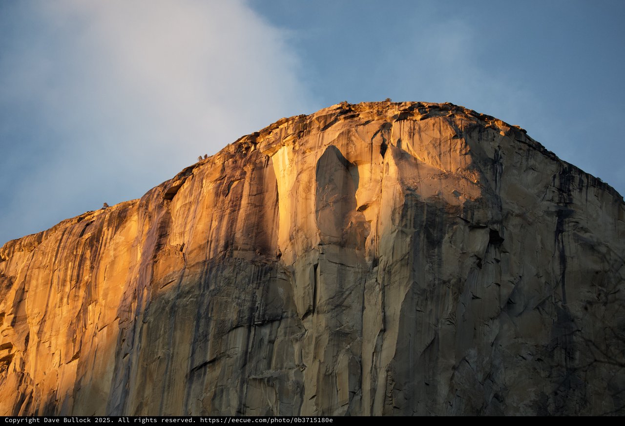 El Capitan Bathed in Golden Sunset Light