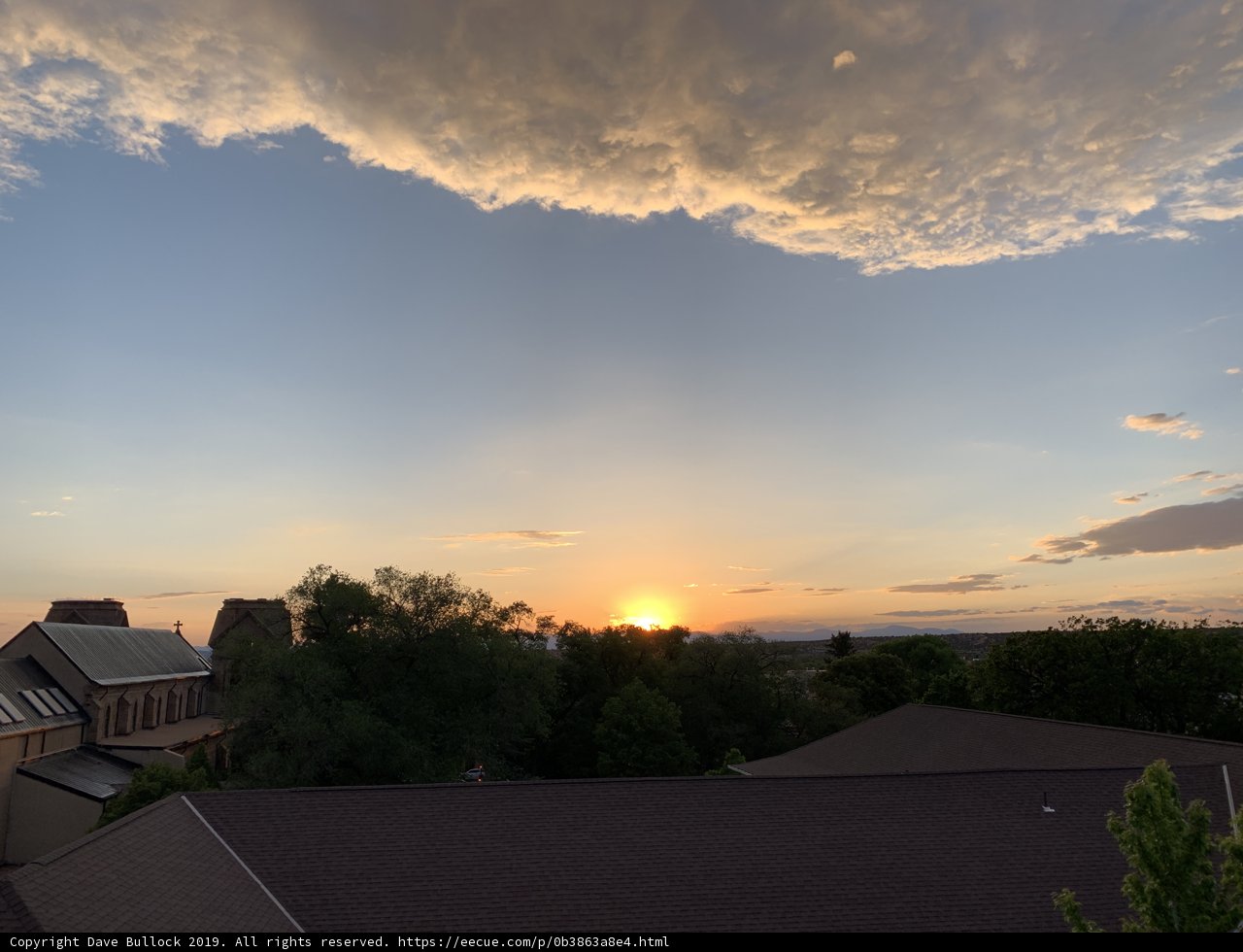 Sun Setting Over Santa Fe Skyline