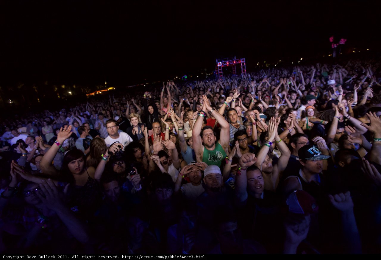 Concertgoers Raise the Roof