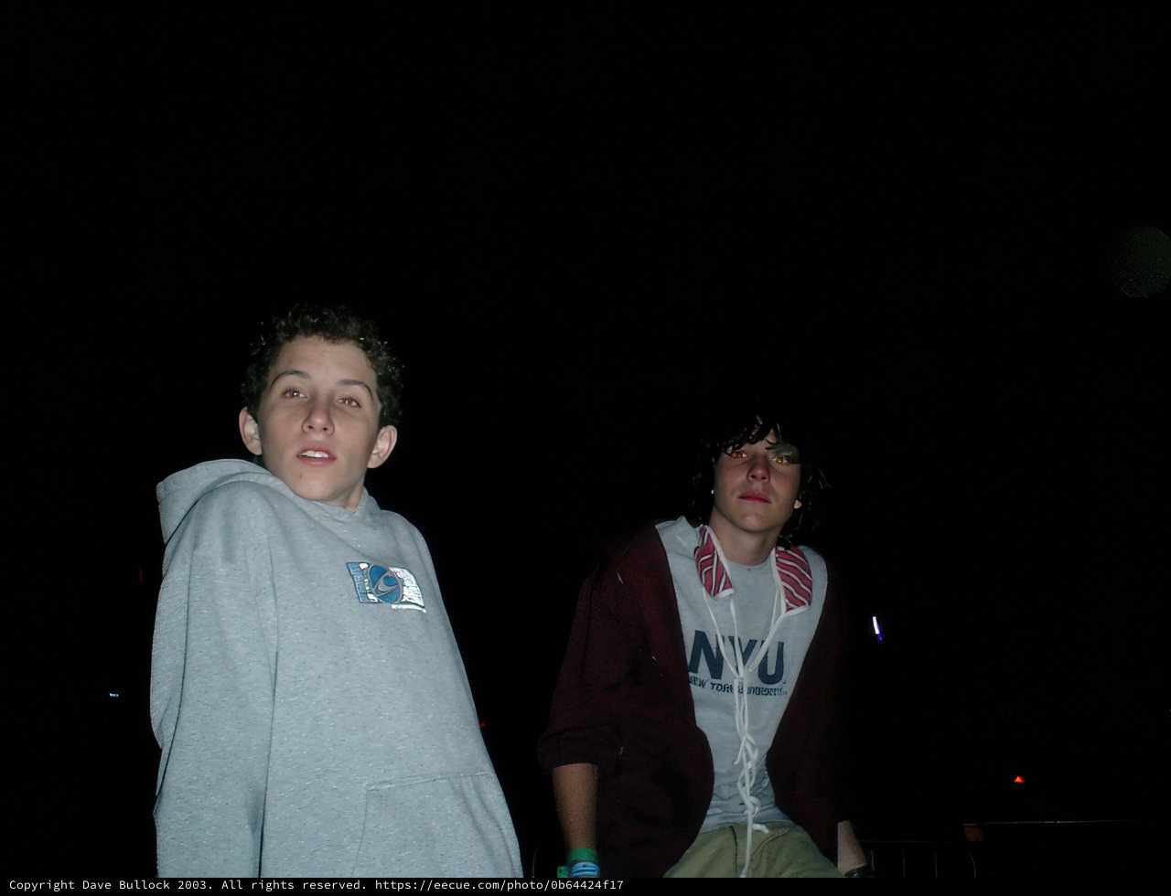 Two Young Men in the Dark