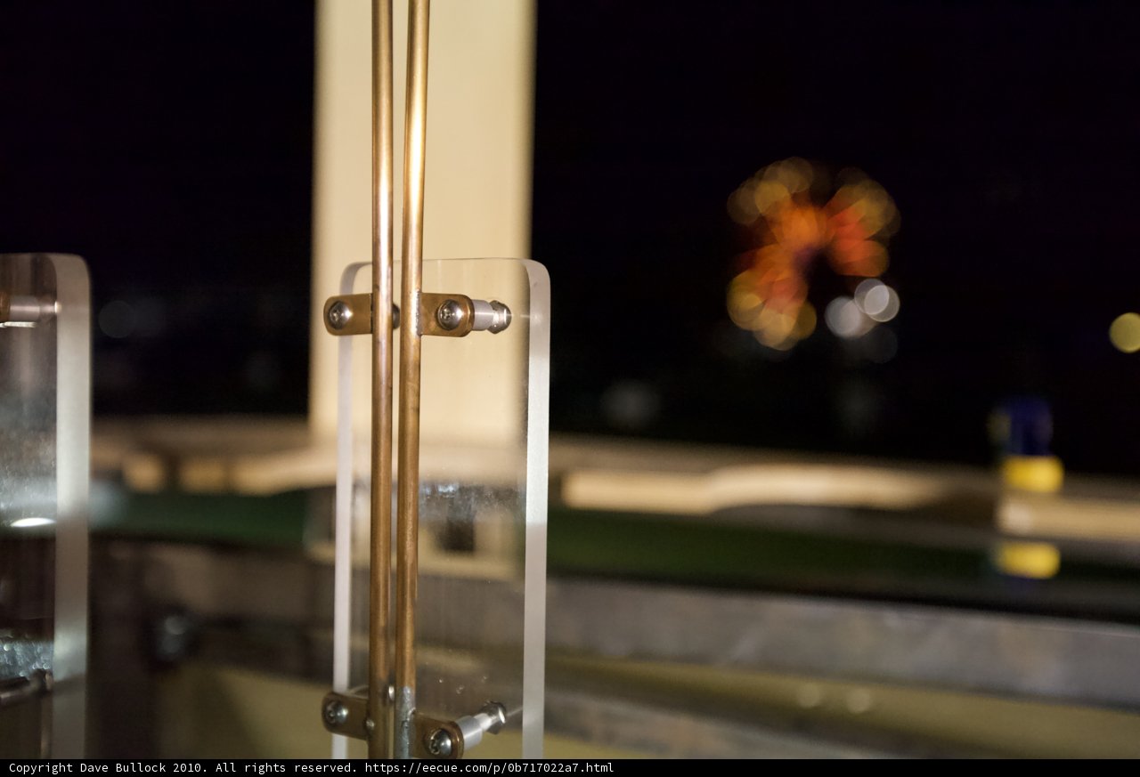 Ferris Wheel Framed by Modern Glass Railing
