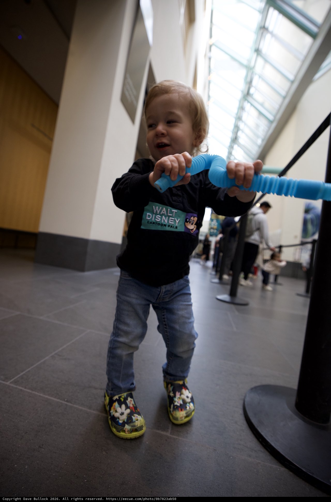 Toddler Playing at Baby Rave Event in Museum