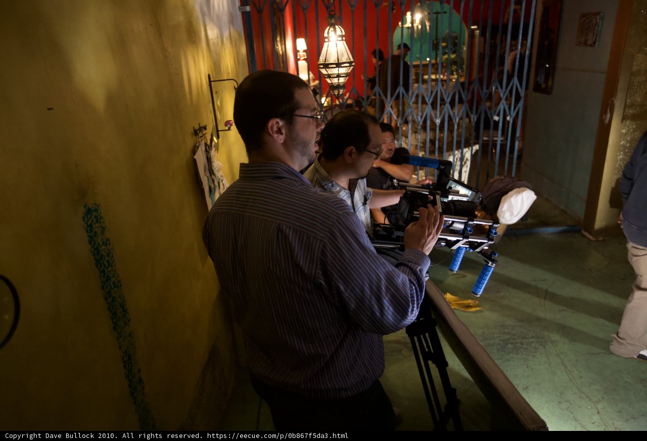 Filming Dave B in the Death Valley Restaurant