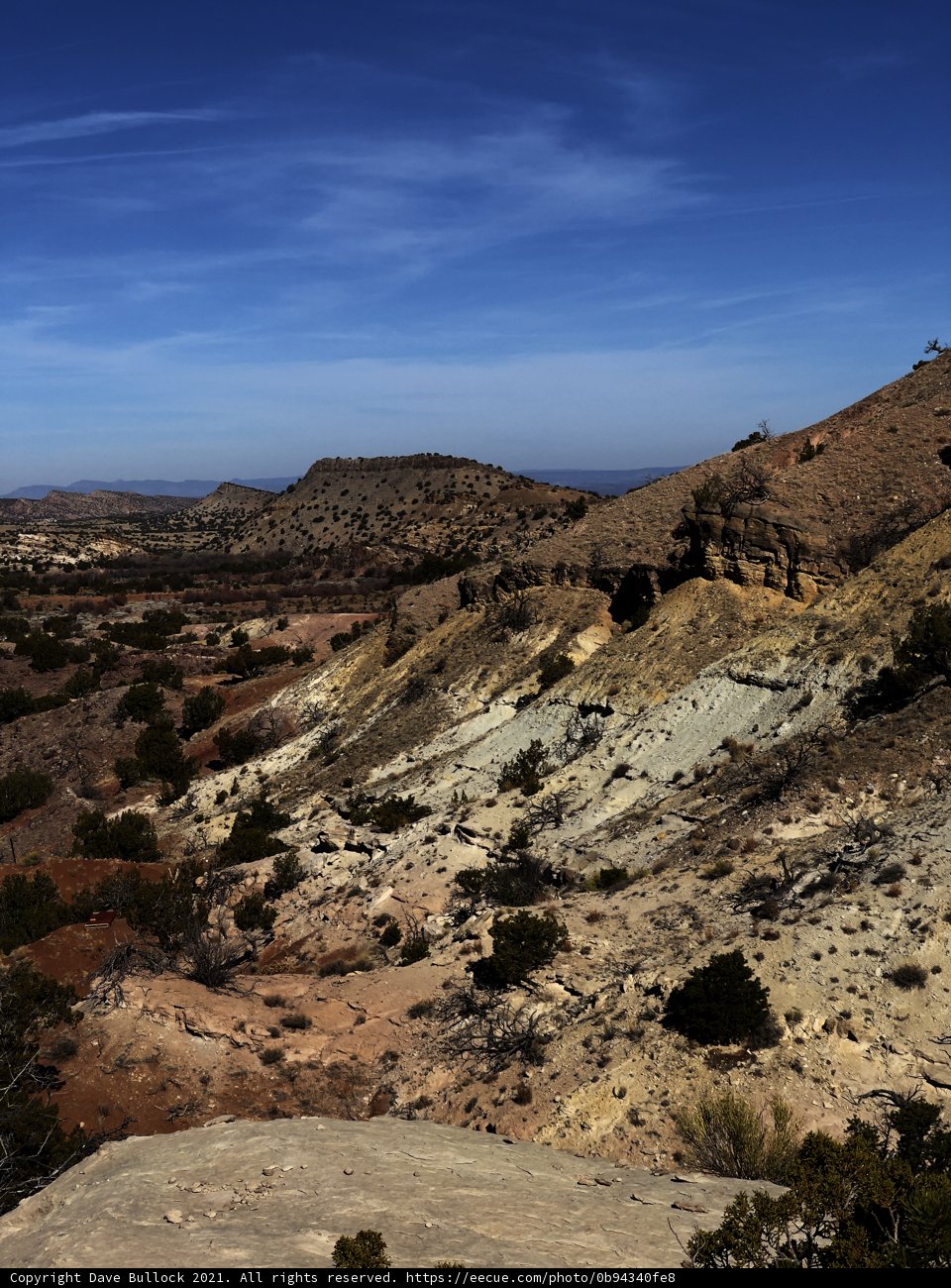 Majestic view of the desert from the hilltop