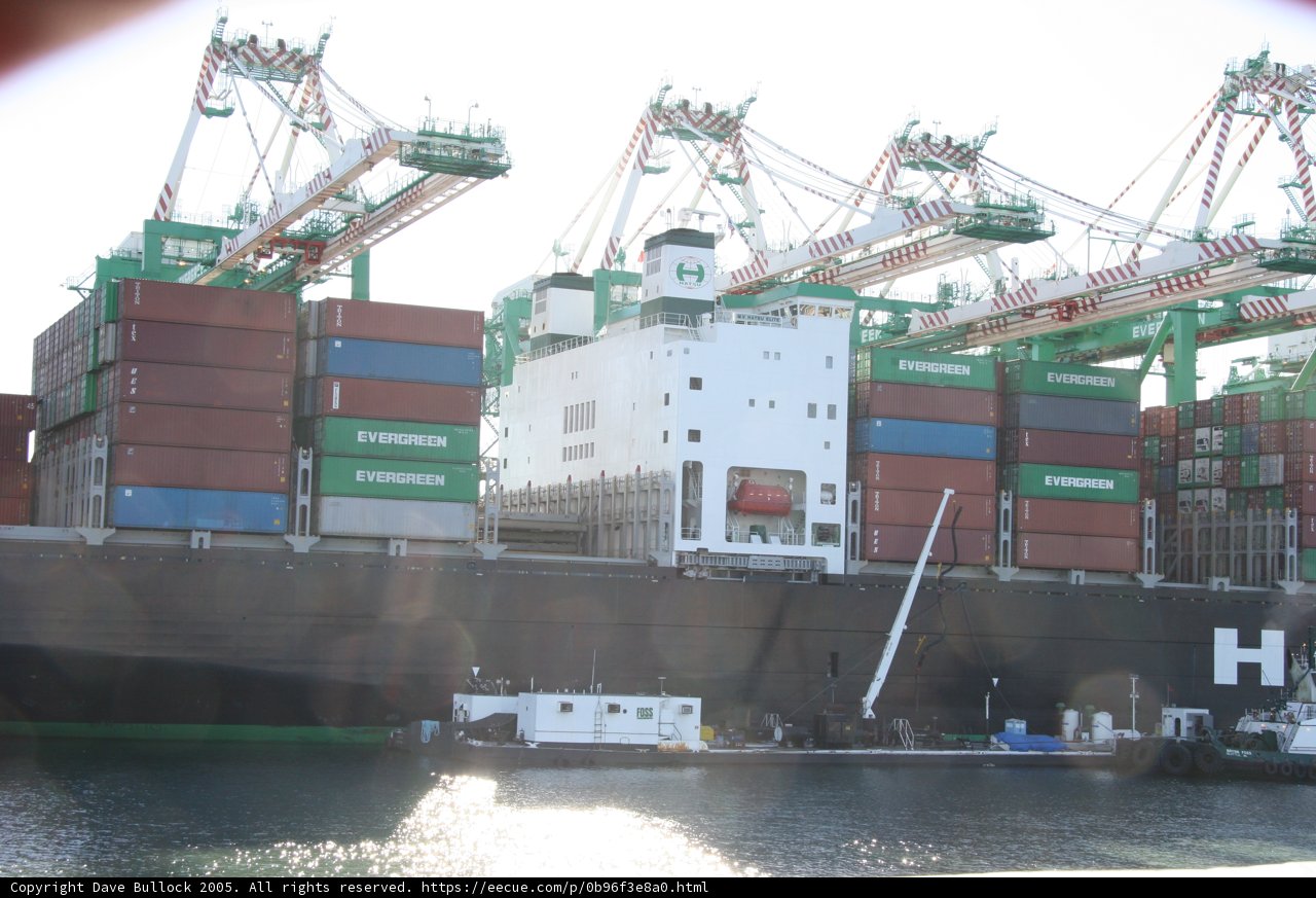 Giant Freighter Docking at the Waterfront
