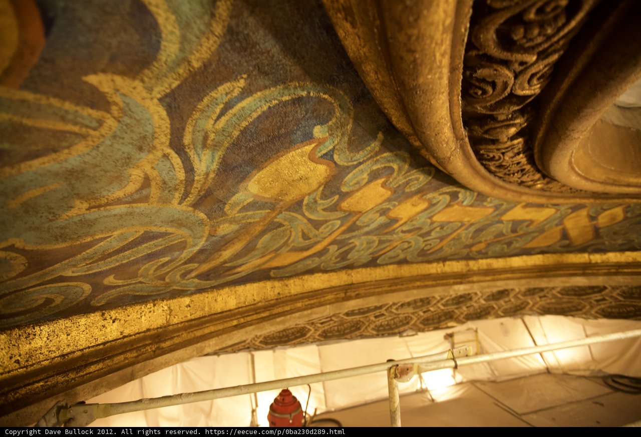Glittering Vault Ceiling in a Theater