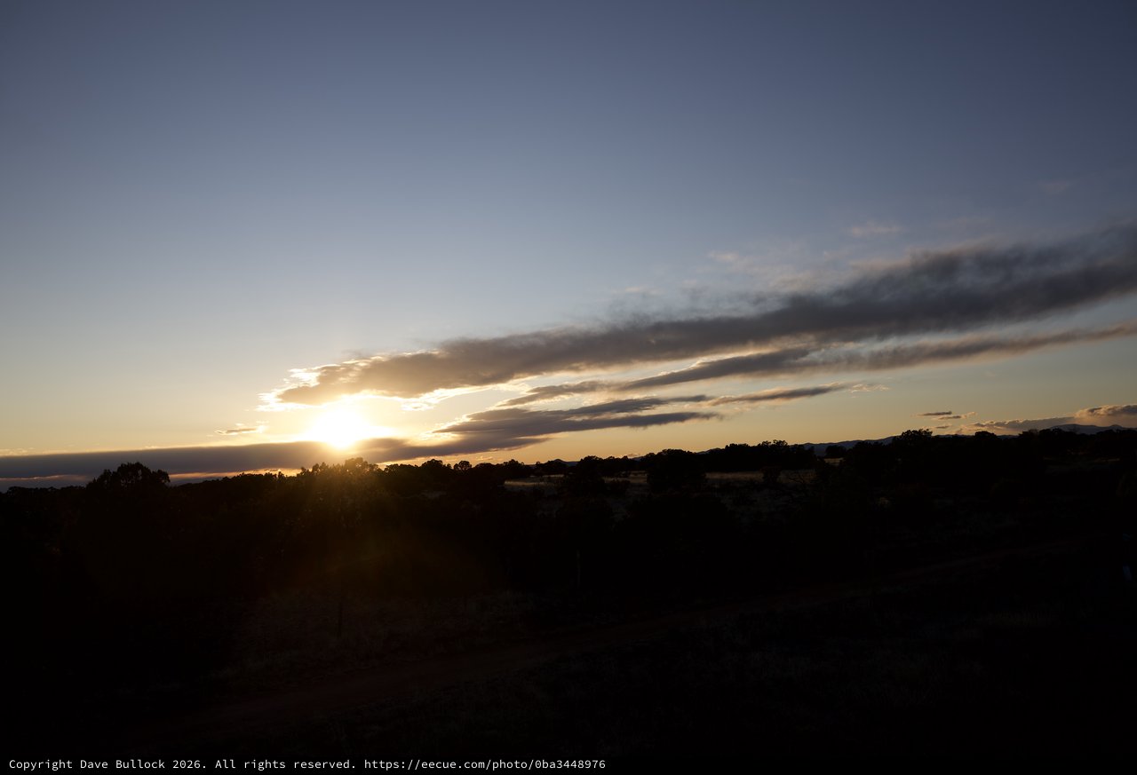 Dramatic Sunset Over Santa Fe Landscape