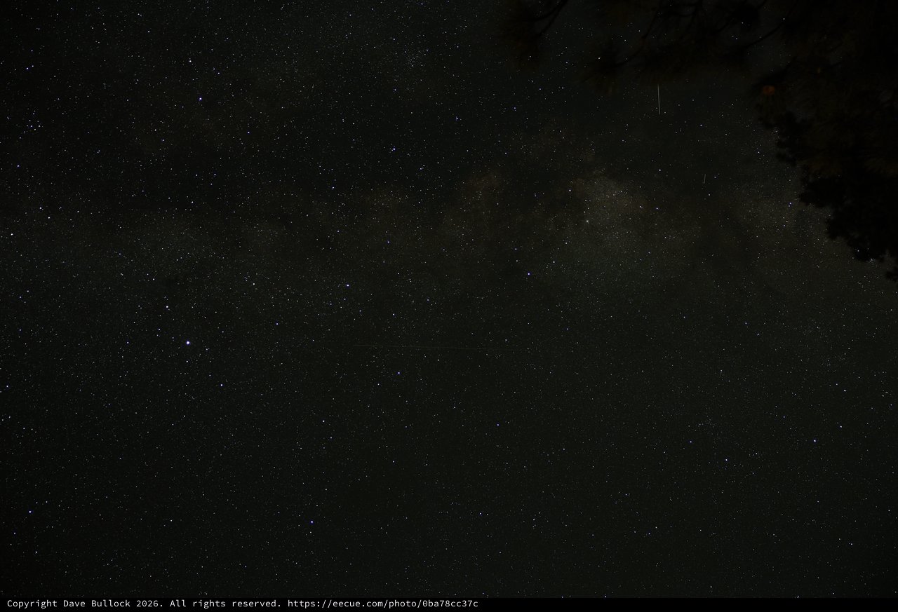 Milky Way Arching Over Mt Lassen Wilderness Night Sky