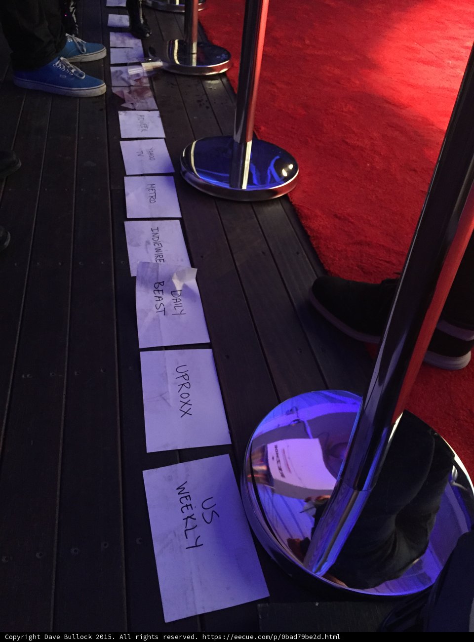 Media Positions on Community Premiere Red Carpet