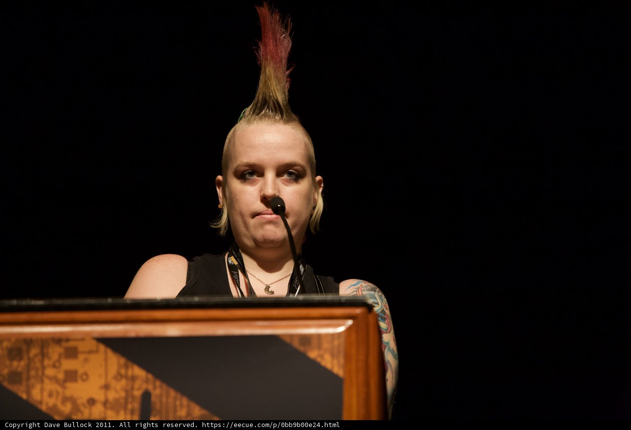 Mohawked Speaker Takes the Podium