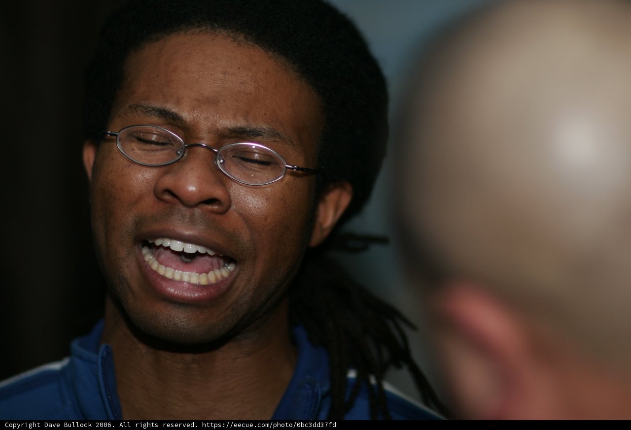 Dreadlocked Man Makes a Goofy Face
