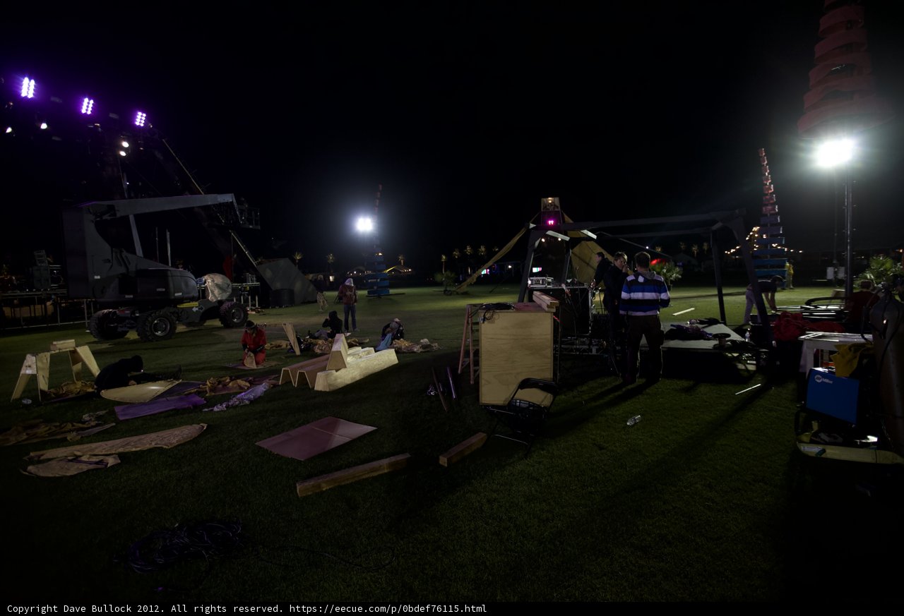 Nighttime Concert Crowd on Stage