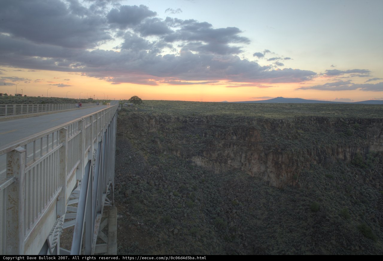 Sunset over the Canyon Bridge