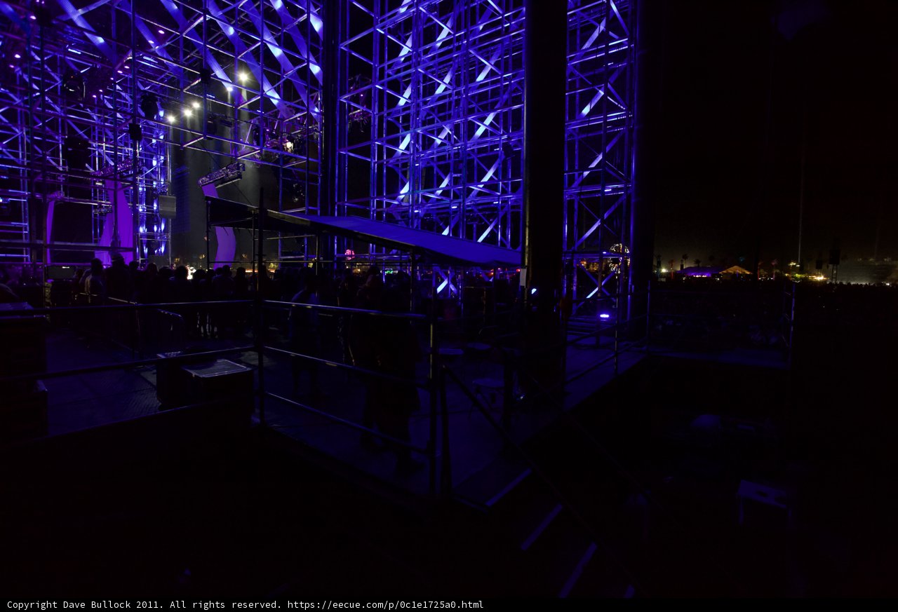 Blue-lit Concert Stage in the Metropolis