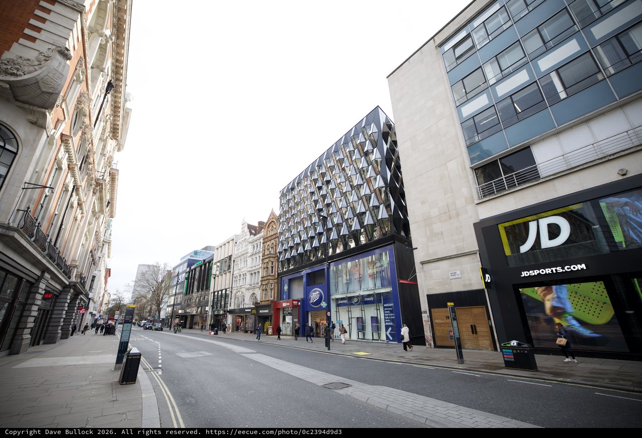 Modern Architecture on Oxford Street, London