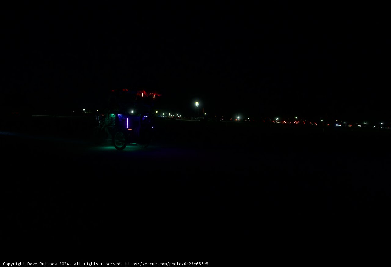 Neon Nights: Cycling under a Starless Sky
