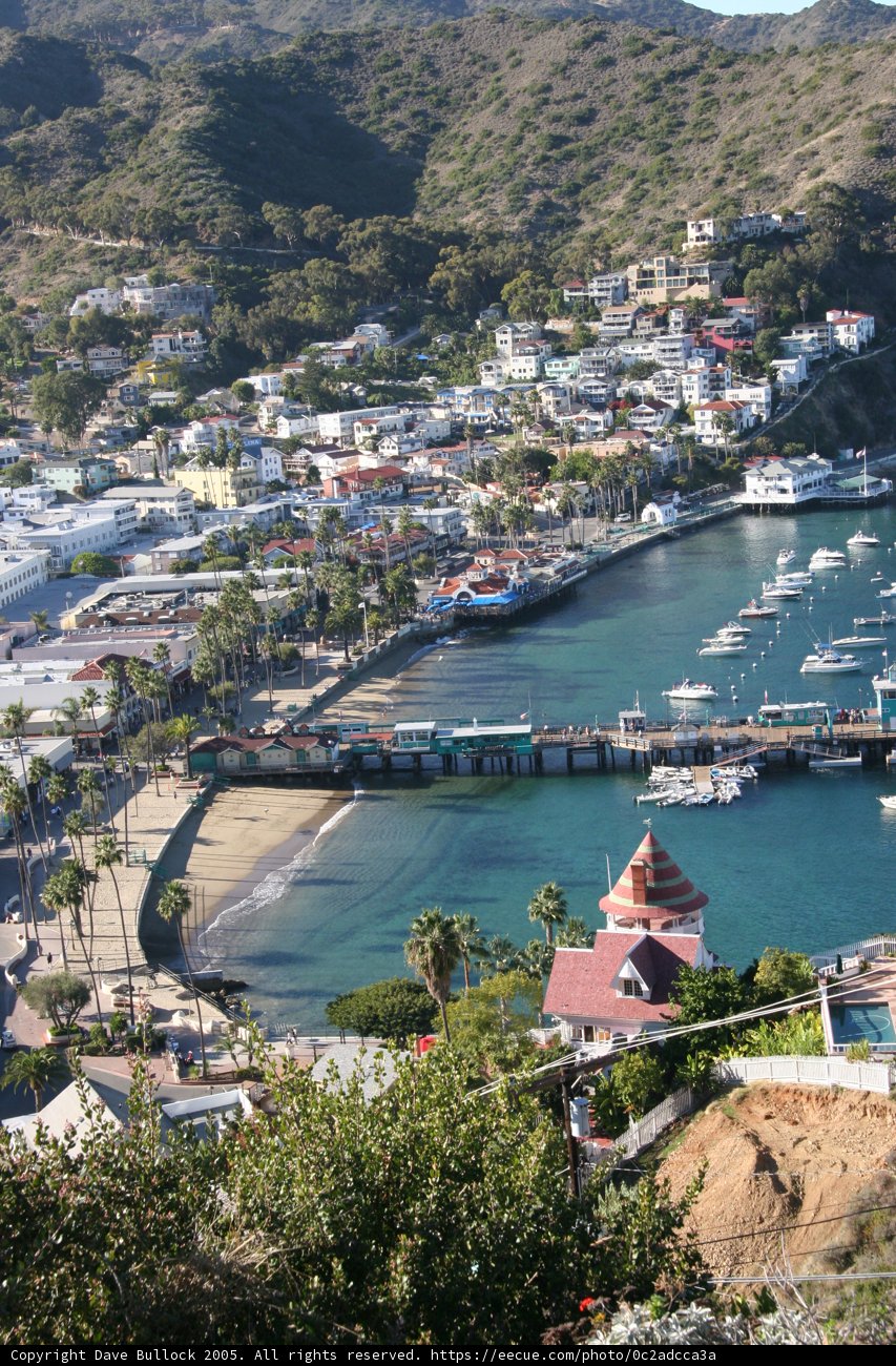 Aerial View of the Waterfront Harbor and Town