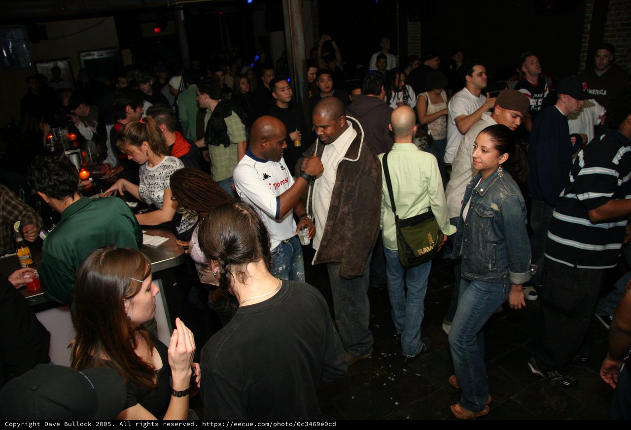Crowded Nightclub Scene with Diverse Party Crowd