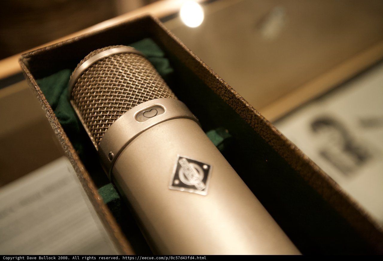 Vintage Microphone in Wooden Display Box