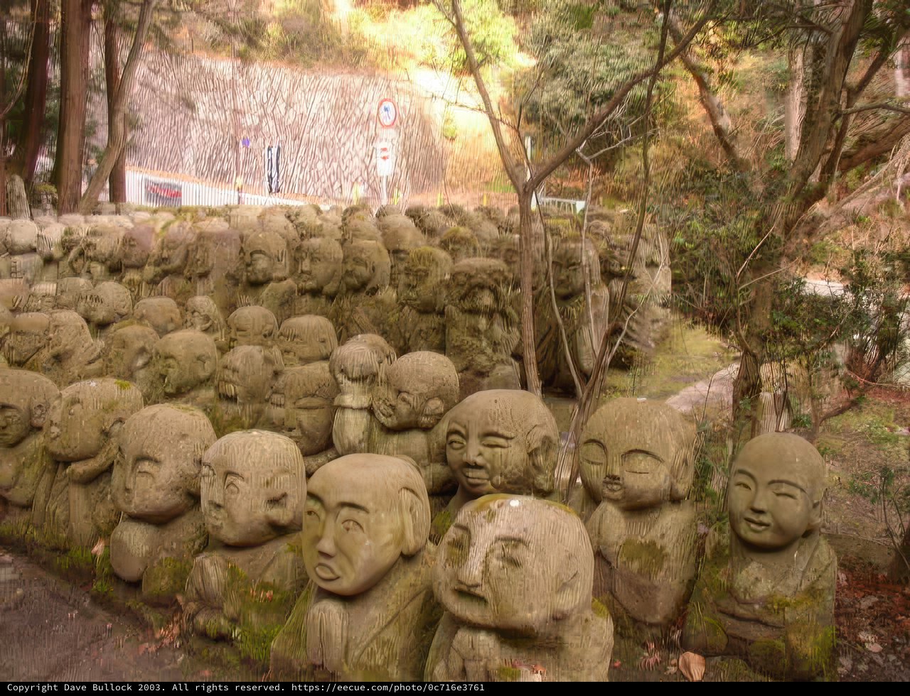 Stone Statues with Expressive Faces at Kyoto