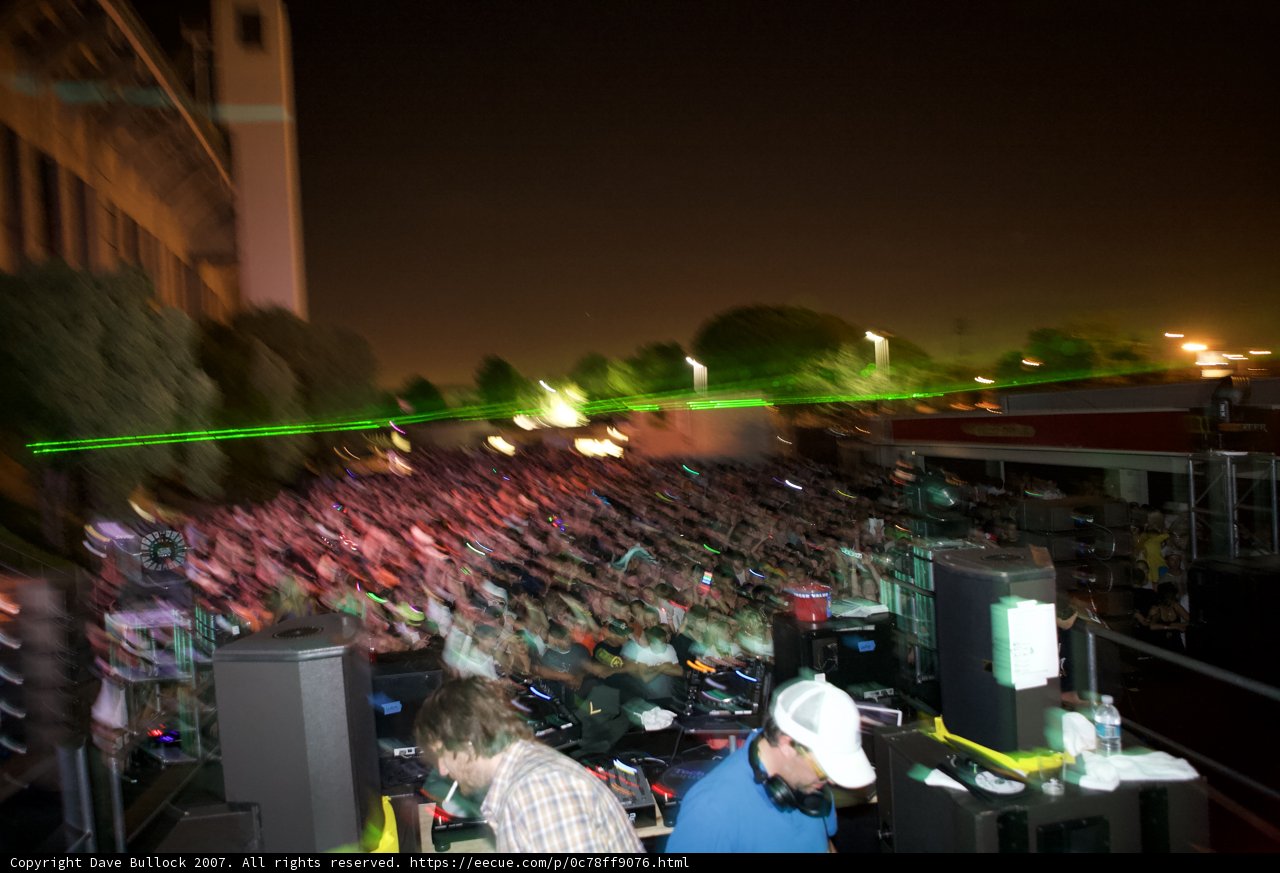 Electric Daisy Carnival Crowd Enjoys Nighttime DJ Set