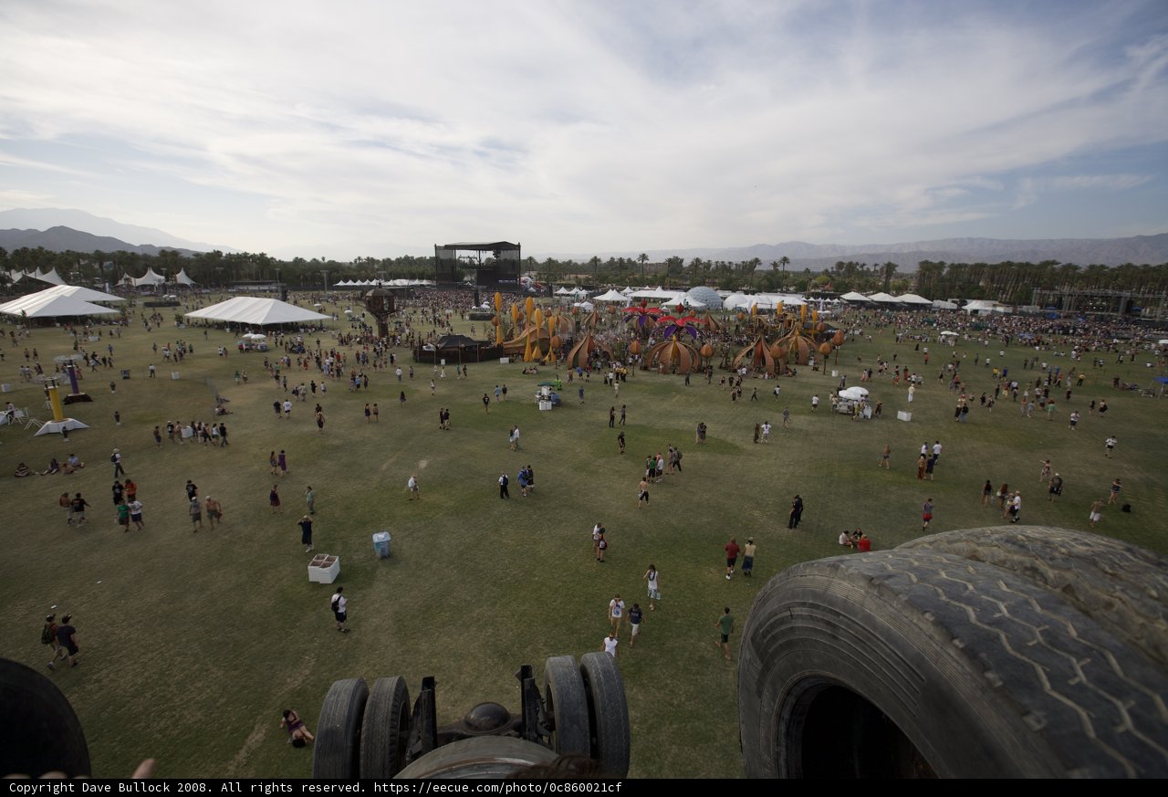 Tire Towering Crowd at Coachella