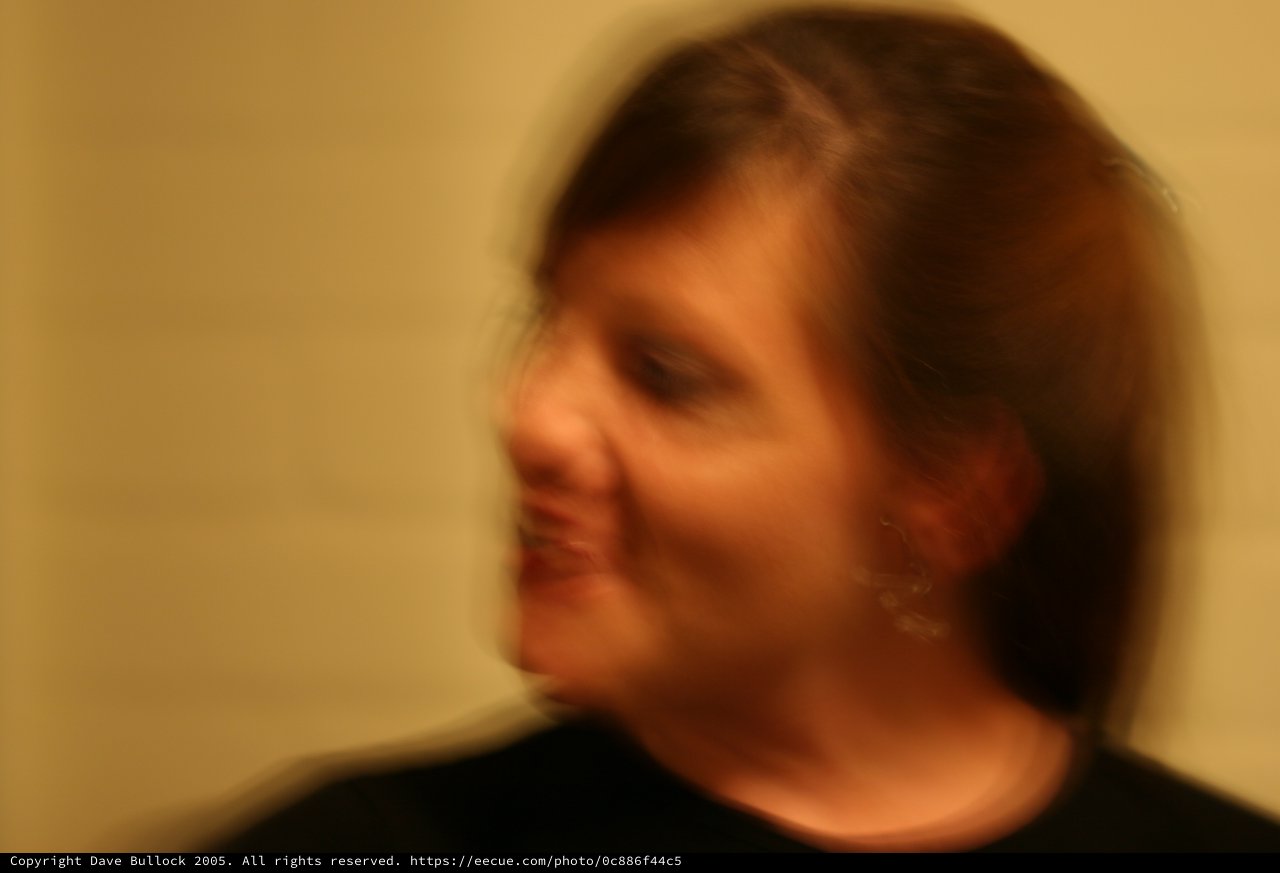 Motion Blur Portrait of Penelope in Warm Light