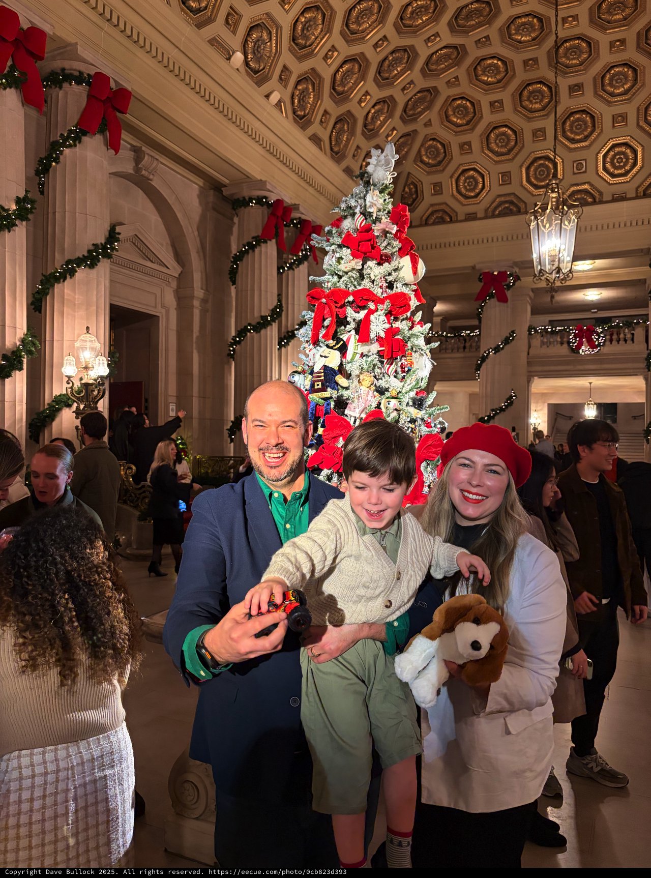 Family Holiday Portrait at Grand Historic Building