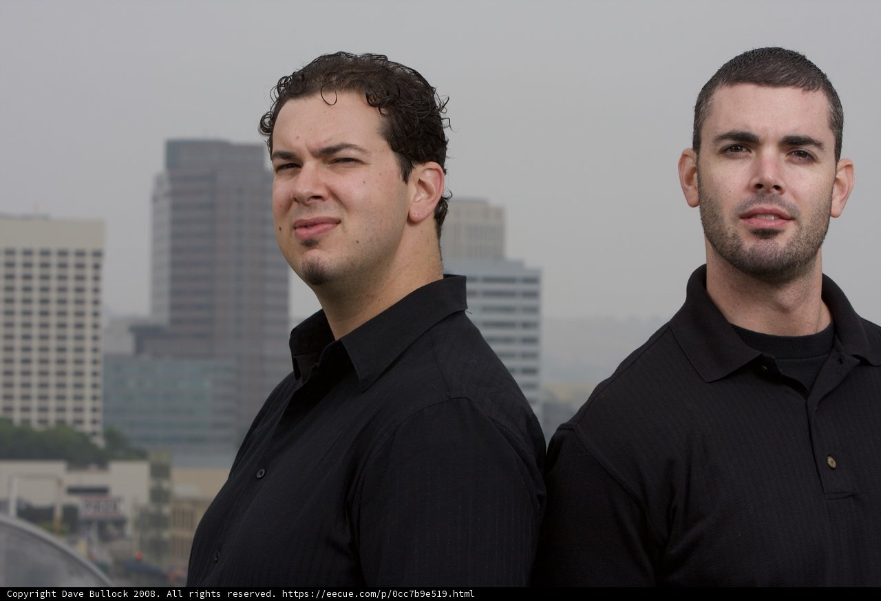 The Brothers Smile for the Camera in the City