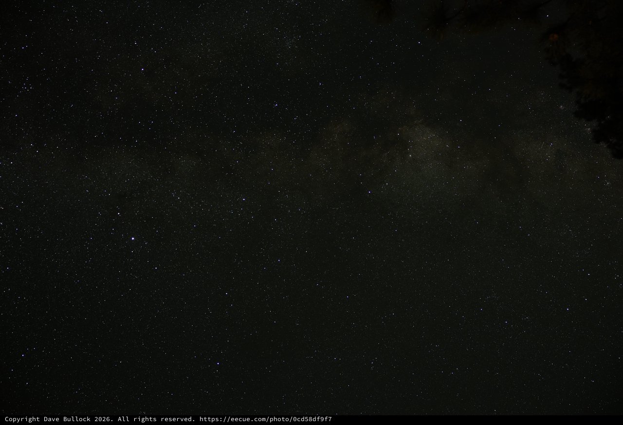 Milky Way Rising Over Lassen Volcanic Wilderness Night