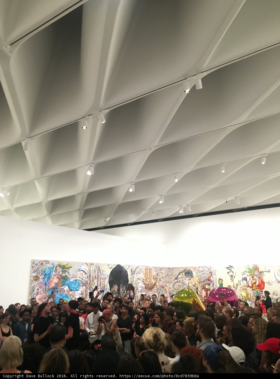 Art Enthusiasts In Awe of Mural at The Broad Gallery