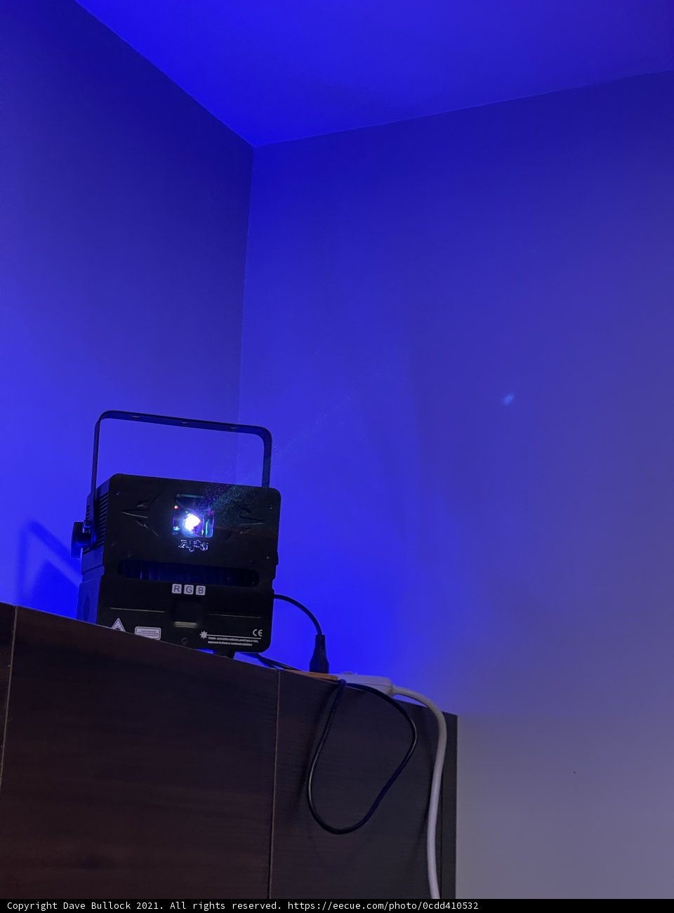 Blue Light Illuminating the Screen